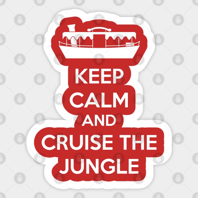 Cruise the Jungle white text Sticker by old_school_designs